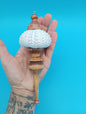 Real Sea Urchin Ornament with Hand-Turned Wood Finial – 3 Variants
