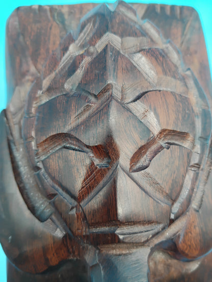 Hand Carved Ironwood Turtle Box – Coastal Decor Storage 5.25"
