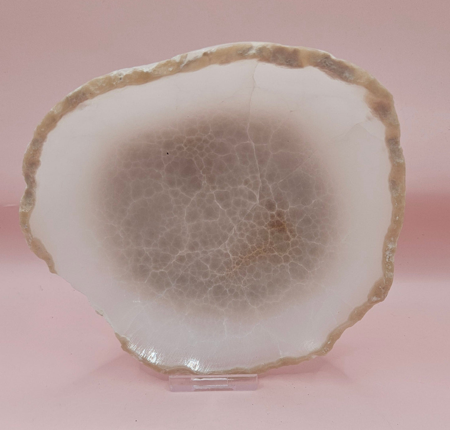 Mini Onyx Dish – Small Raw Edge Polished Stone Bowl 5"