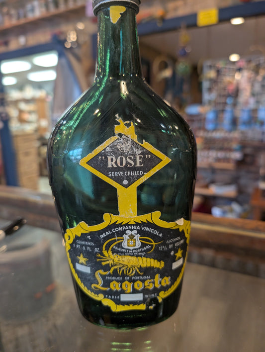 Vintage Lagosta Portugal Rose Bottle