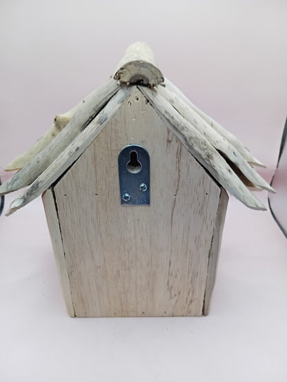 Handcrafted Driftwood Birdhouses – Single & Double Variants – Coastal Rustic Decor