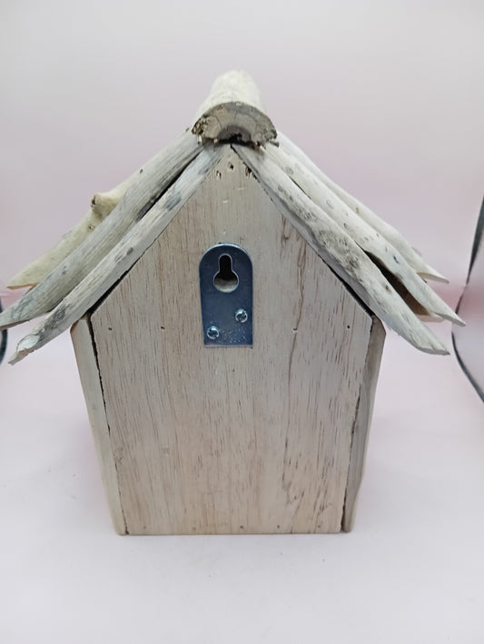 Handcrafted Driftwood Birdhouses – Single & Double Variants – Coastal Rustic Decor