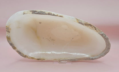 Raw Edge Onyx Dish – Polished Oval Stone Bowl 8x4"