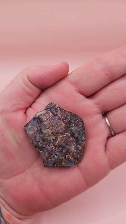 Moss Agate Slab – Fiery Earthscape in a Mini Slice-16 grams