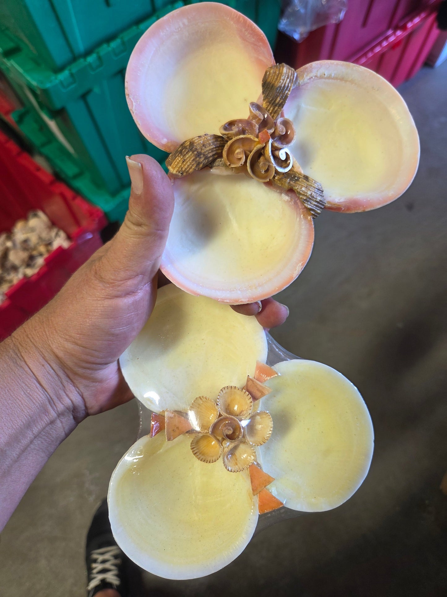 Vintage Tigerina Clam Shell Dish Trio