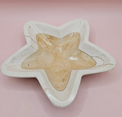 Onyx Star Dish – Polished Natural Stone Bowl 6.25"