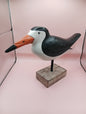 Wood Skimmer Bird Sculpture – Coastal Decor Accent