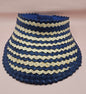 Striped Woven Palm Leaf Visor – Straw Sun Hat | Blue, Green, or Natural | Elastic Back