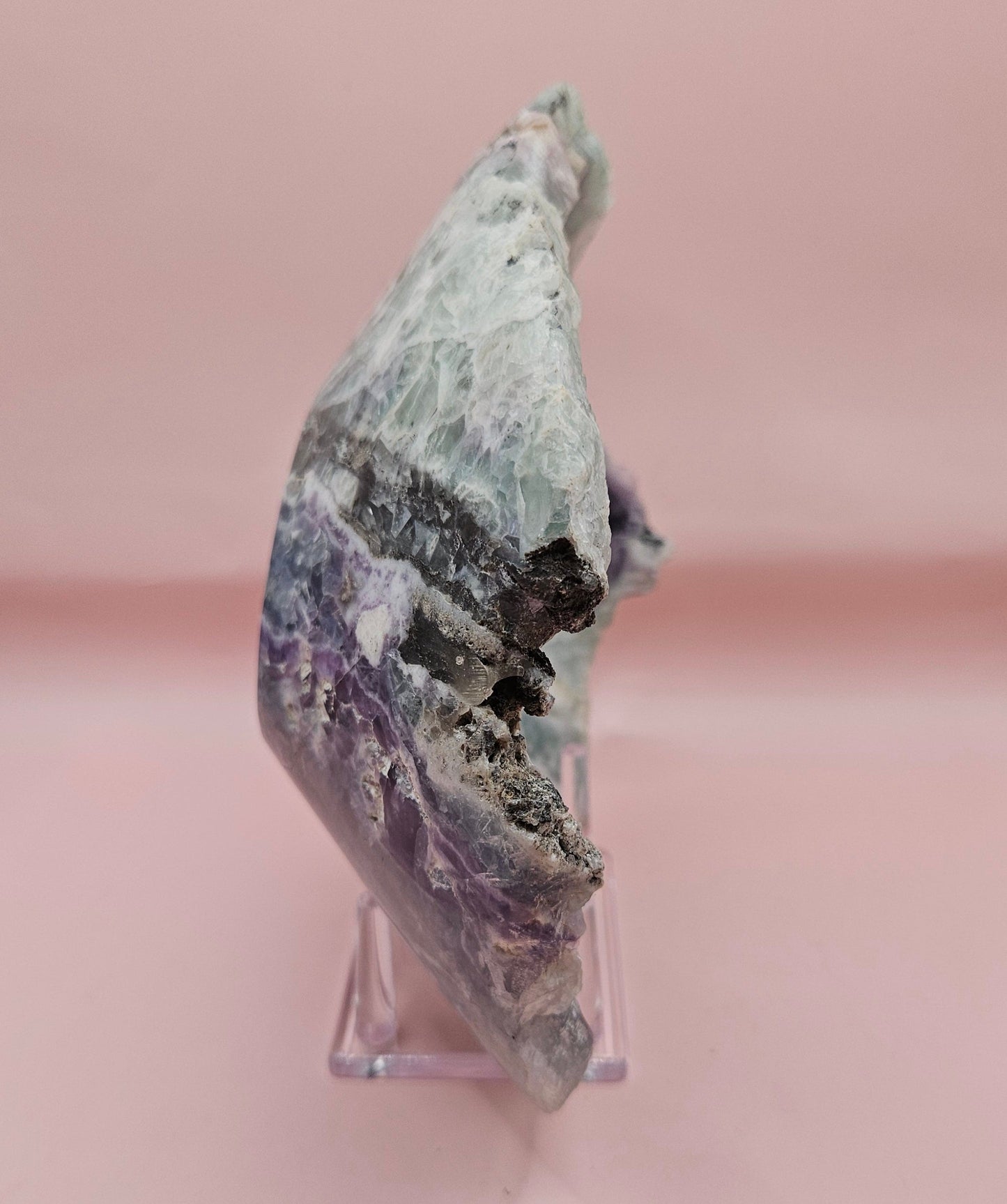 Carved Fluorite Bowl – Polished Gemstone Display Dish – 8"