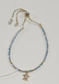 Natural Gemstone Bracelet with Turtle Charm – Adjustable Fit