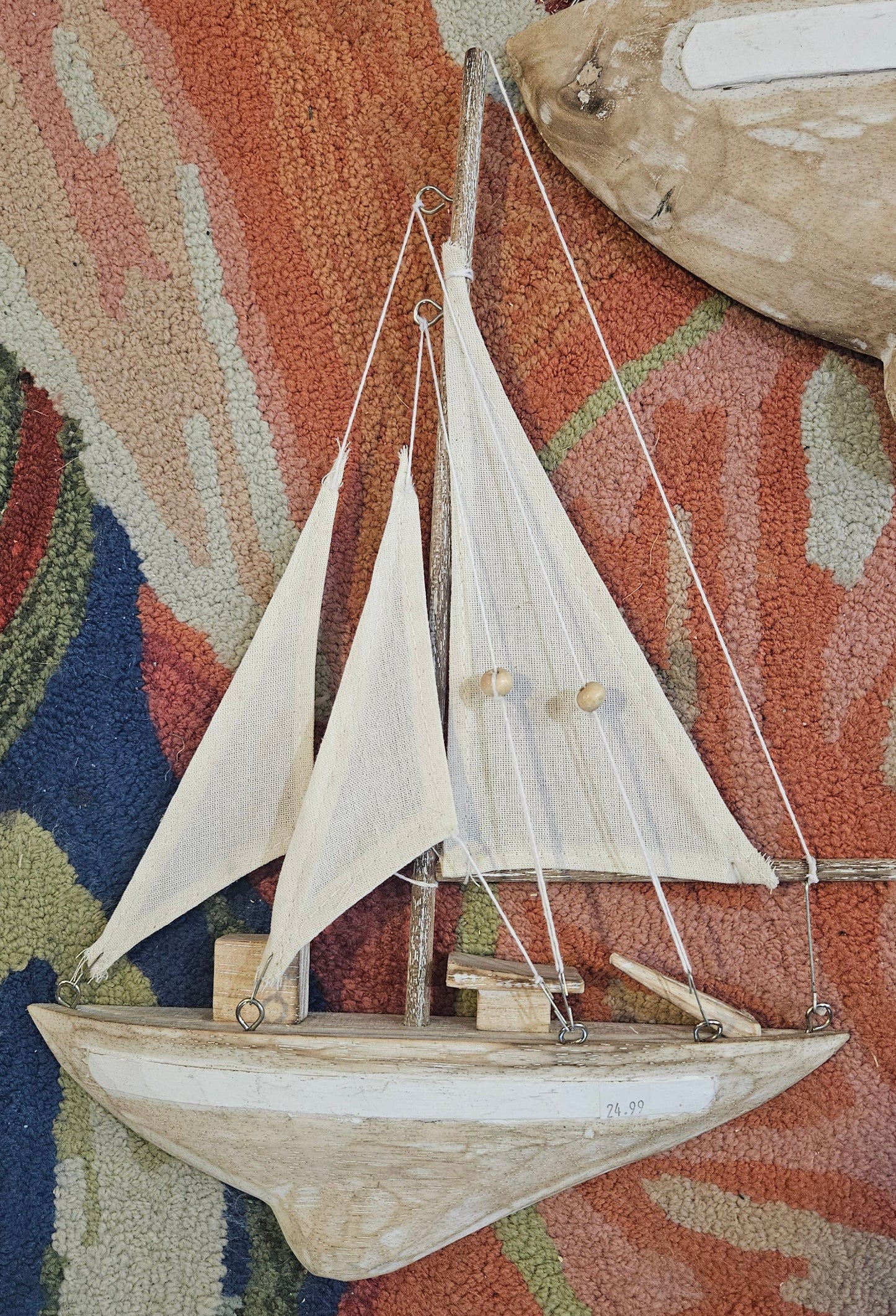 Rustic Driftwood Sailboat Wall Decor – Nautical Wall Art