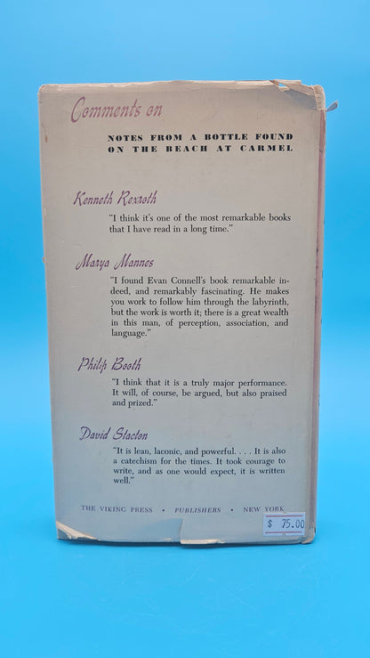 Notes from a Bottle Found on the Beach at Carmel – 1963 First Edition Hardcover