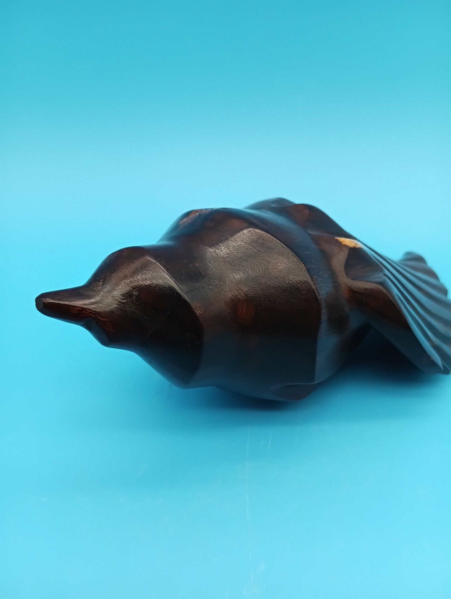 Ironwood Carved Conch Shell – 6.5" Coastal Decor Accent