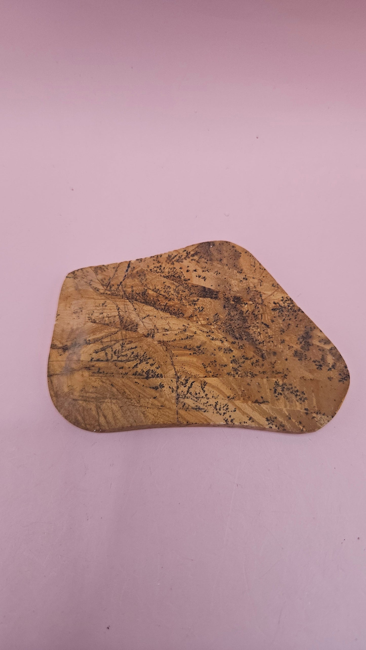 Yellow Feather Jasper Polished Slab – Earthy Patterned Collector’s Piece (50g)