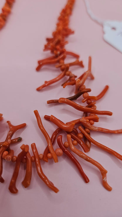 Mediterranean Red Coral Beads – 23g Natural Branch Strand for Jewelry Making