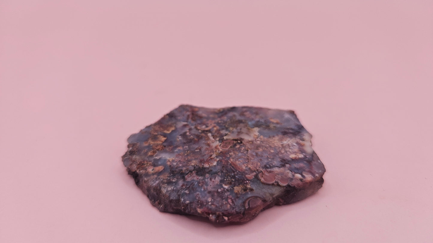 Moss Agate Slab – Fiery Earthscape in a Mini Slice-16 grams