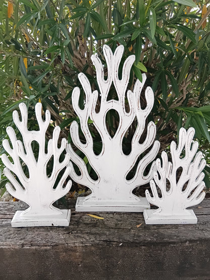 Carved Wooden Coral Sculpture