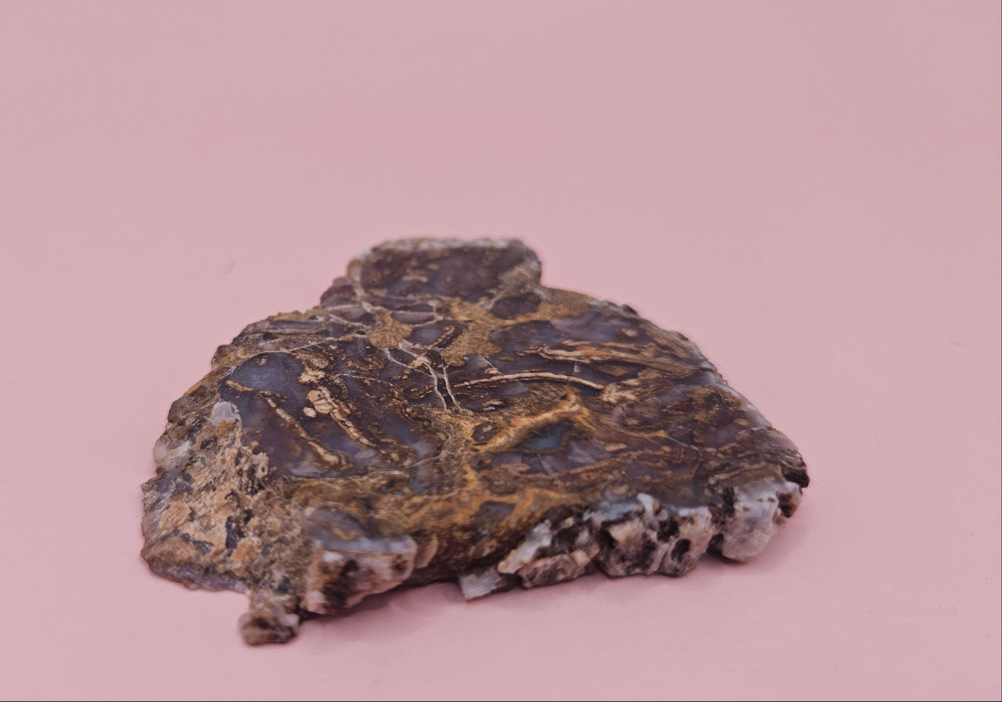 Moss Agate Slab – Woodsy Veining in Earthy Lavender Hues-30 grams