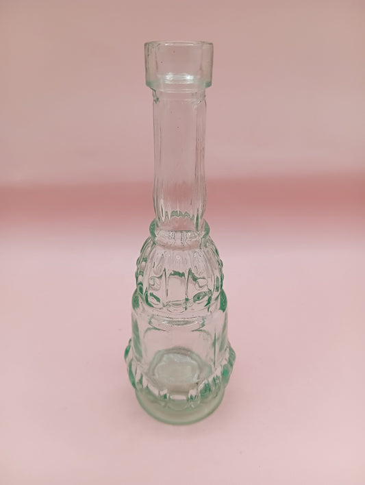Miniature Apothecary Glass Bottle – Vintage Decorative Figural – 5" x 1.6"