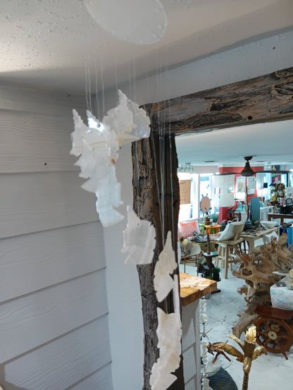 Hand-Carved Unicorn Onyx Wind Chime – 17” Hanging Mobile