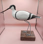 Wooden Avocet Bird Sculptures – 12-13” Coastal Shore Birds on Stands, Two Styles