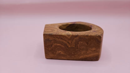 Curved Edge Onyx Candle Holder – 2.8x1.2"