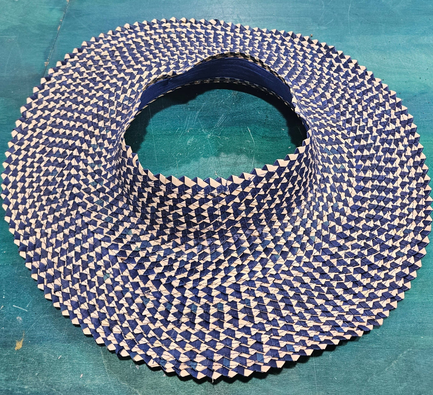 Open-Top Wide Brim Palm Leaf Sun Hat – Handmade Straw Hat in 7 Colors | 17" Total Width | Breezy Summer Shade Hat