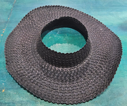 Open-Top Wide Brim Palm Leaf Sun Hat – Handmade Straw Hat in 7 Colors | 17" Total Width | Breezy Summer Shade Hat