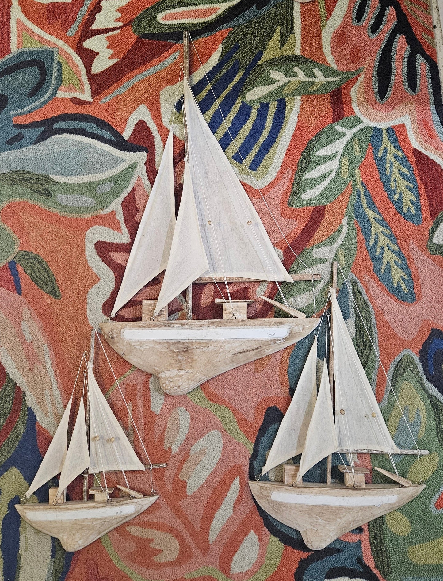 Rustic Driftwood Sailboat Wall Decor – Nautical Wall Art