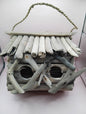 Handcrafted Driftwood Birdhouses – Single & Double Variants – Coastal Rustic Decor