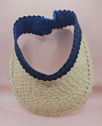 Palm Leaf Visor – Colorful Summer Straw Hat with Elastic Band | Lightweight Sun Protection
