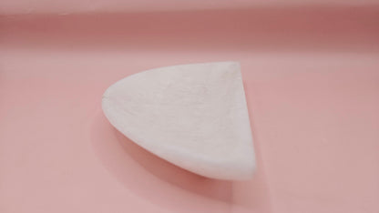 White Onyx Crescent Shallow Bowl – 5.7" Carved Stone Dish