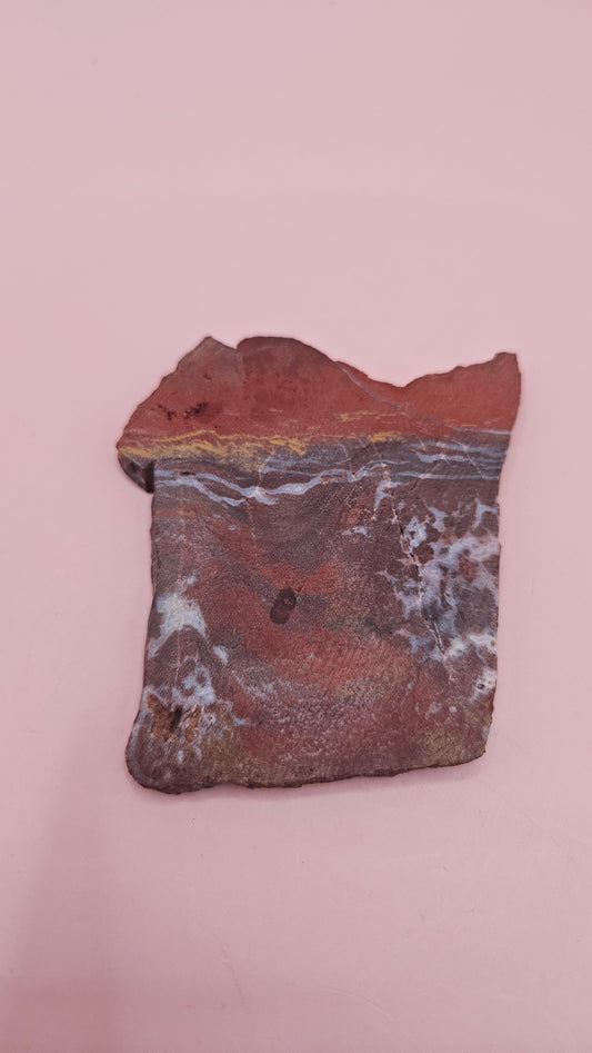 Noreena Jasper Polished Slab – Vibrant Australian Jasper Specimen 39g