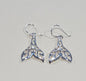 925 Sterling Silver Mermaid Tail Earrings – 1.3" Filigree Design