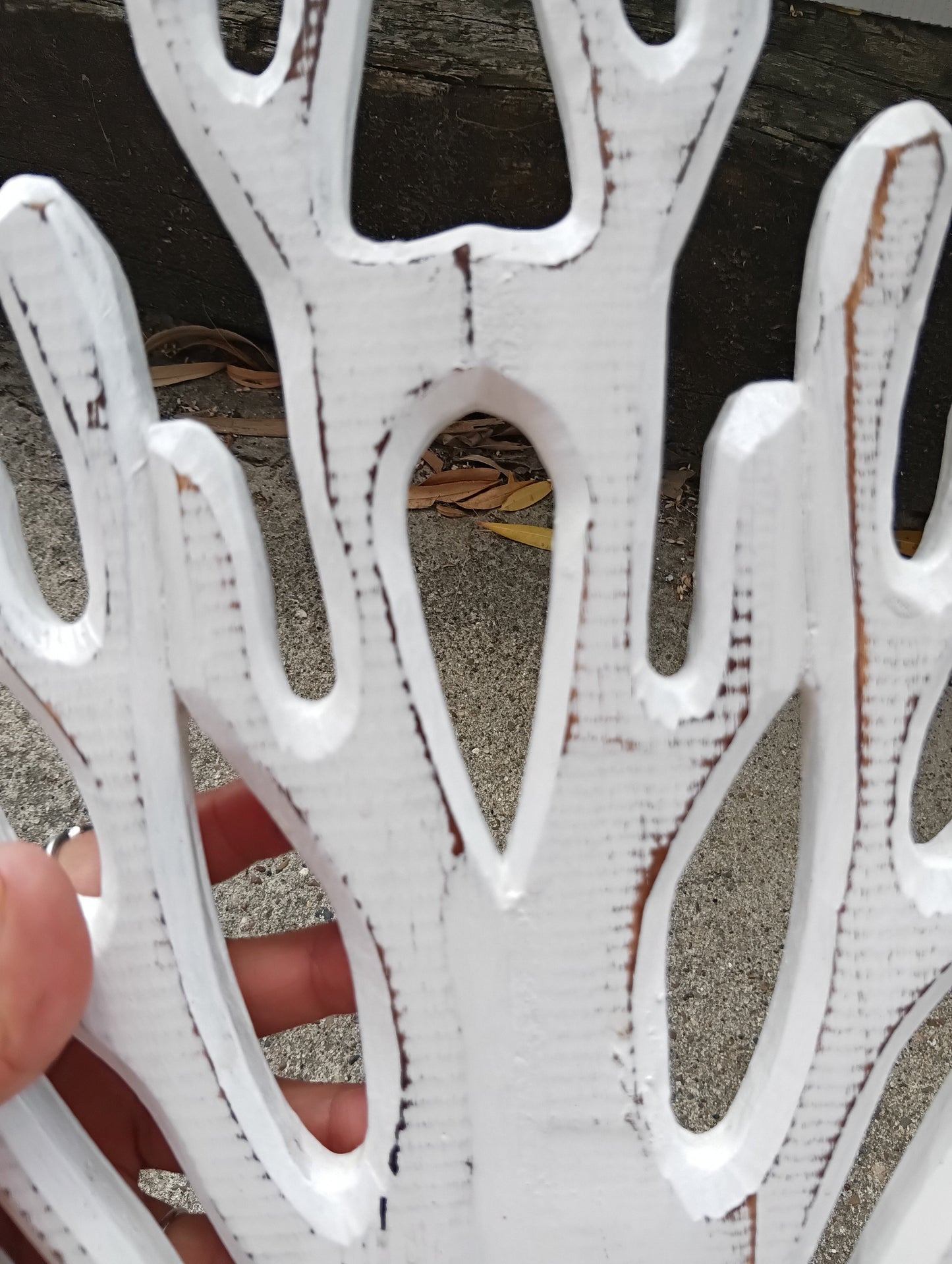 Carved Wooden Coral Sculpture