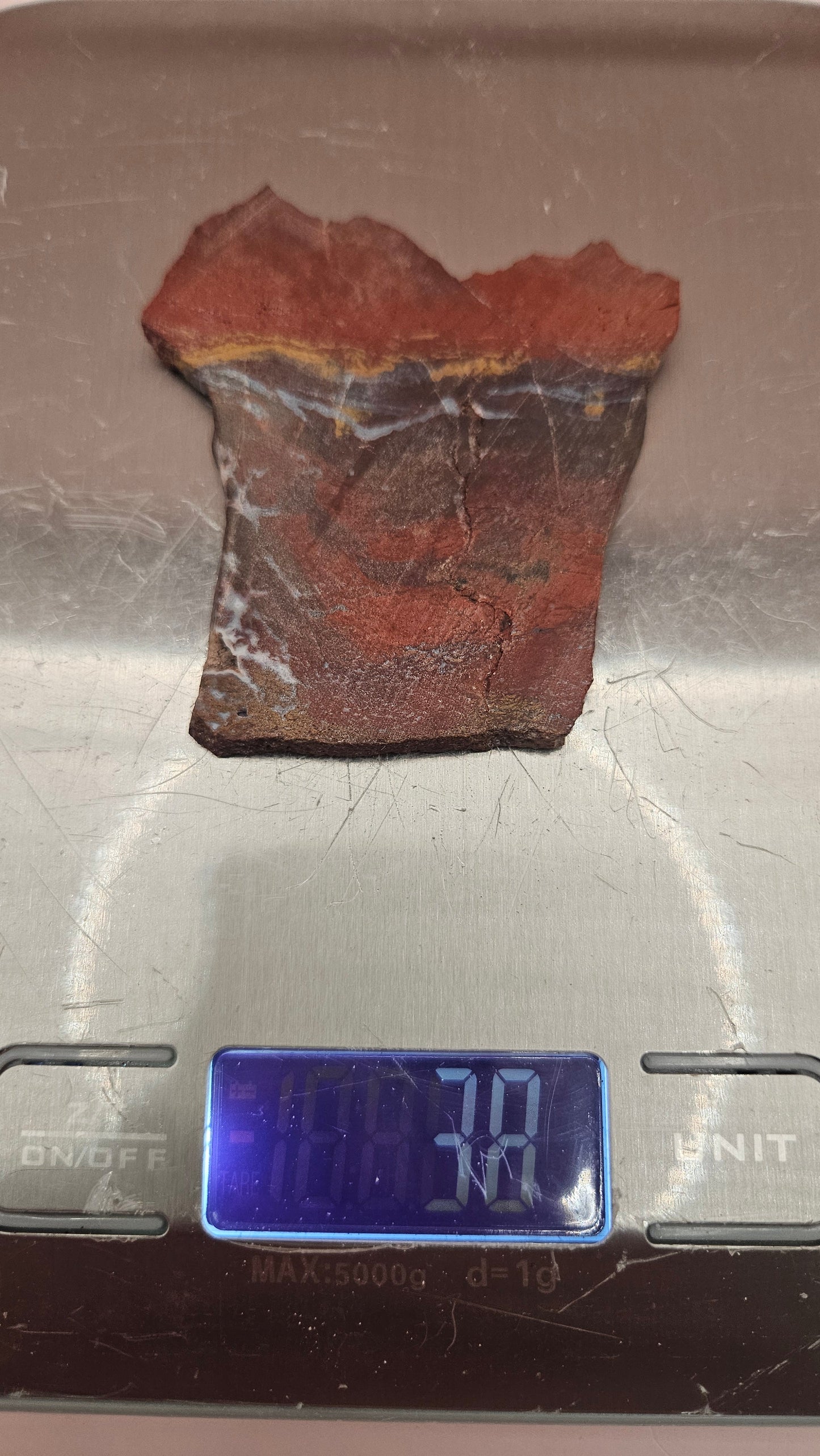 Noreena Jasper Polished Slab – Vibrant Australian Jasper Specimen 38 g