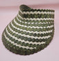 Striped Woven Palm Leaf Visor – Straw Sun Hat | Blue, Green, or Natural | Elastic Back