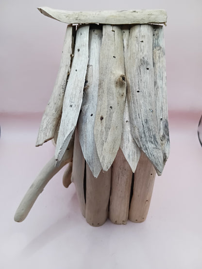 Handcrafted Driftwood Birdhouses – Single & Double Variants – Coastal Rustic Decor