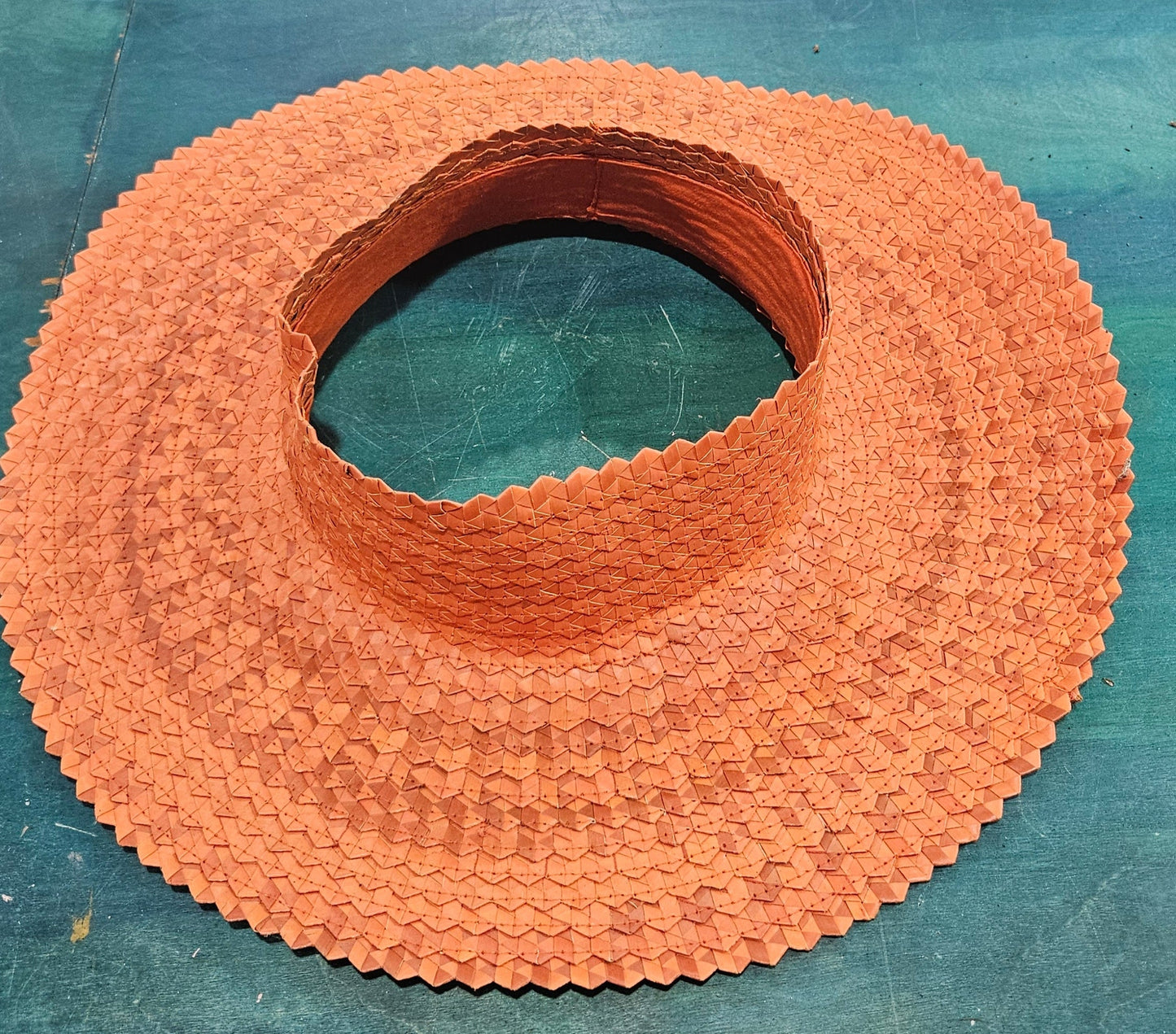 Open-Top Wide Brim Palm Leaf Sun Hat – Handmade Straw Hat in 7 Colors | 17" Total Width | Breezy Summer Shade Hat