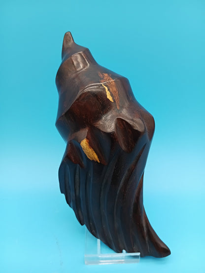 Ironwood Carved Conch Shell – 6.5" Coastal Decor Accent