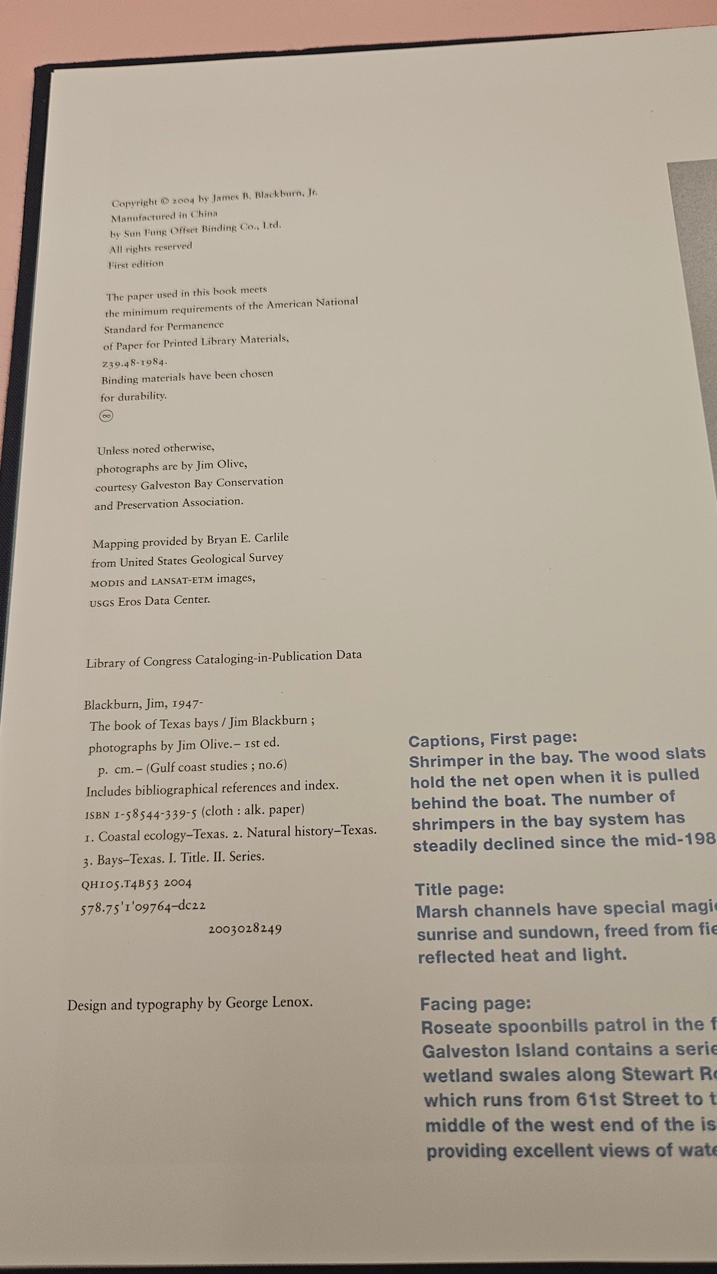 The Book of Texas Bays by Jim Blackburn - Texas A&M University Press - Vintage Coastal Ecology Book