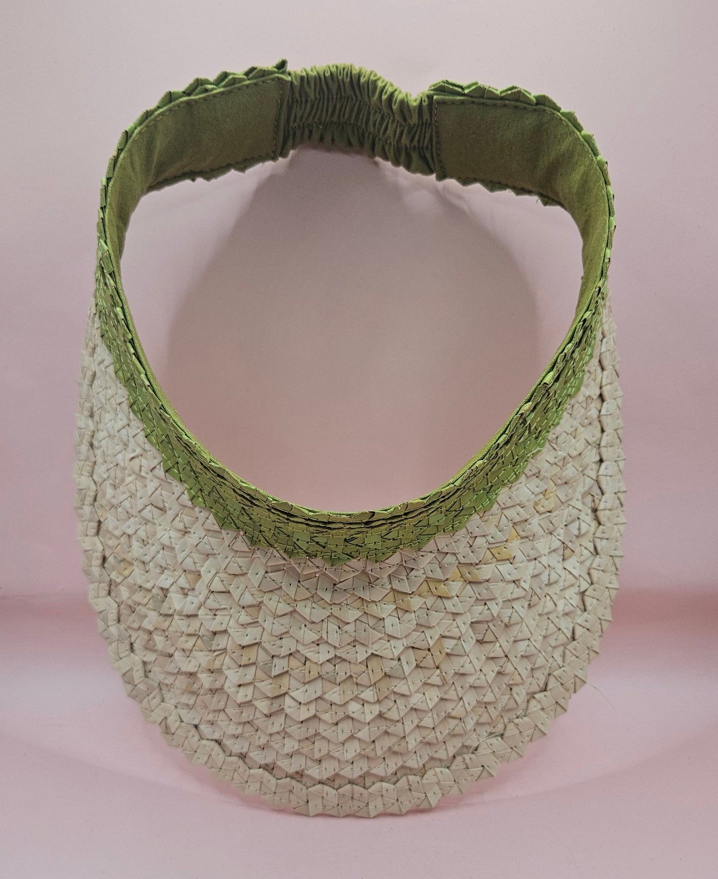 Palm Leaf Visor – Colorful Summer Straw Hat with Elastic Band | Lightweight Sun Protection