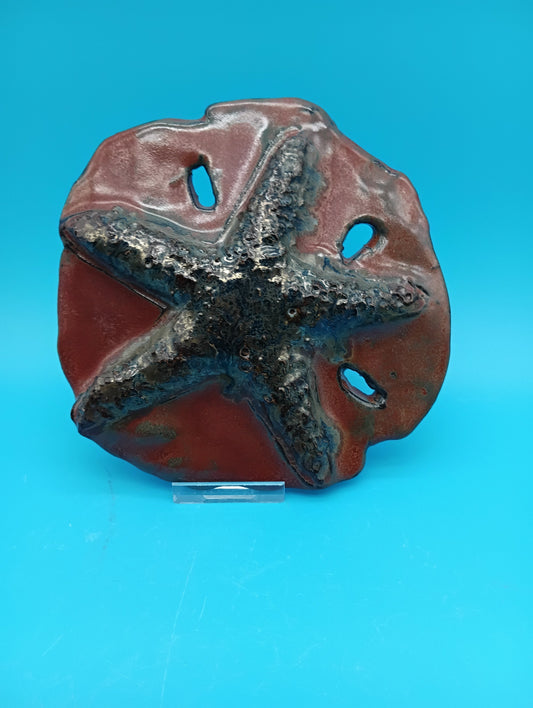 Ceramic Handmade Sand Dollar Wall Art – 5.5"