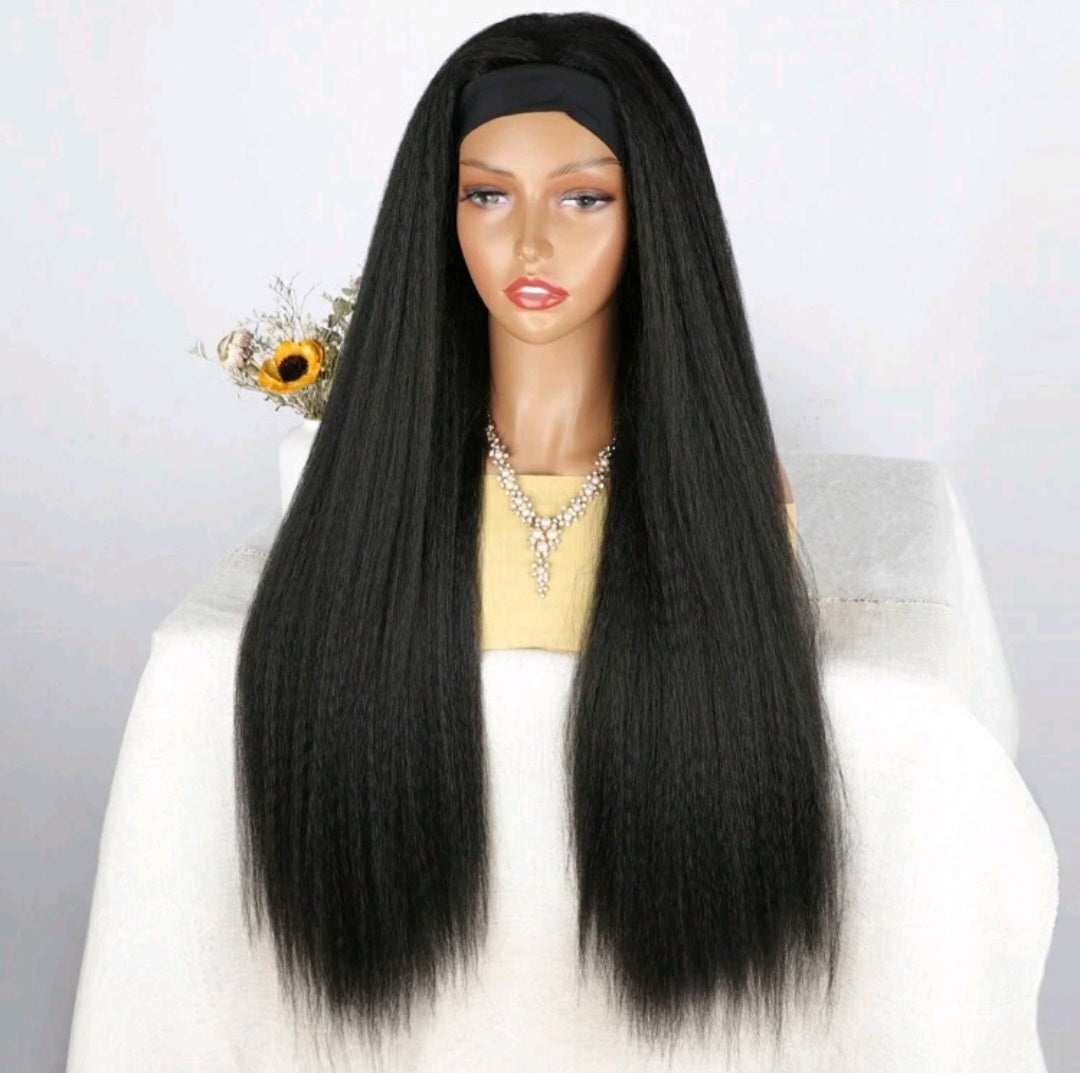 LydiaMFashions Kinky Straight Headband Wig