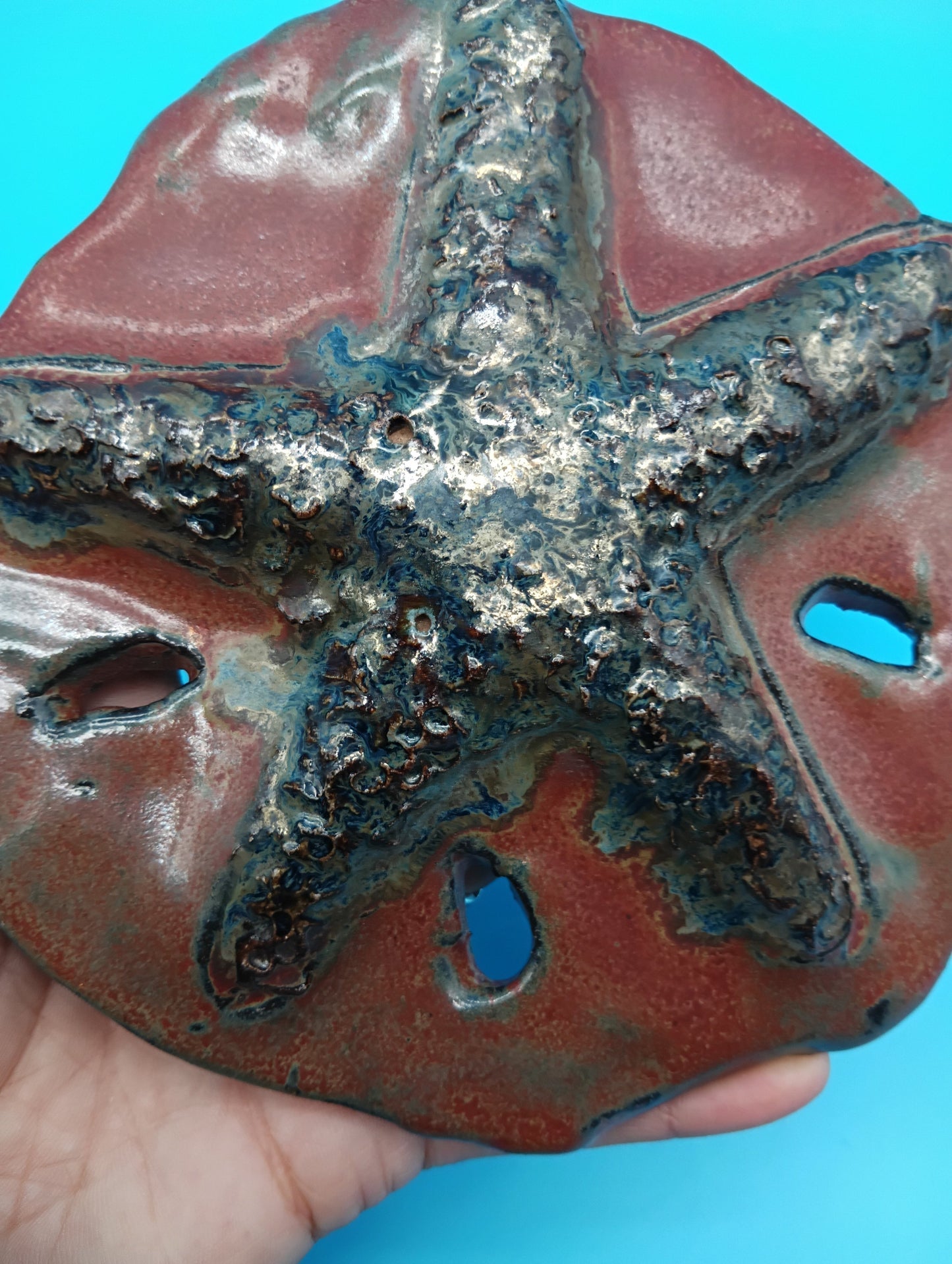 Ceramic Handmade Sand Dollar Wall Art – 5.5"