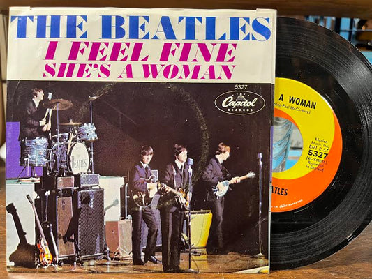 I Feel Fine / She's A Woman (7" VINYL) | Excellent+ (EX+) Near Mint (NM or M-)