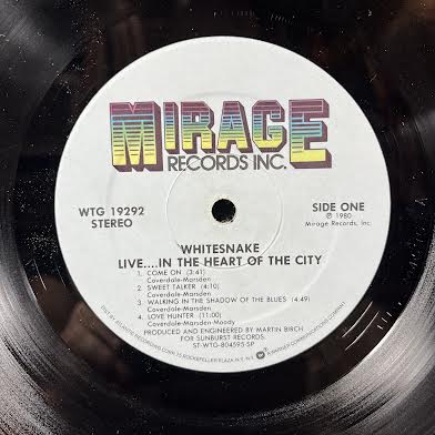 Live... In The Heart Of The City (VINYL) | Very Good Plus Plus (VG++) Very Good Plus (VG+)