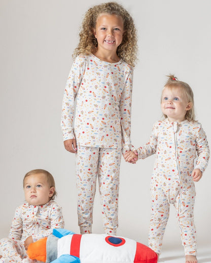 Rocketship Bamboo Kids Pajamas