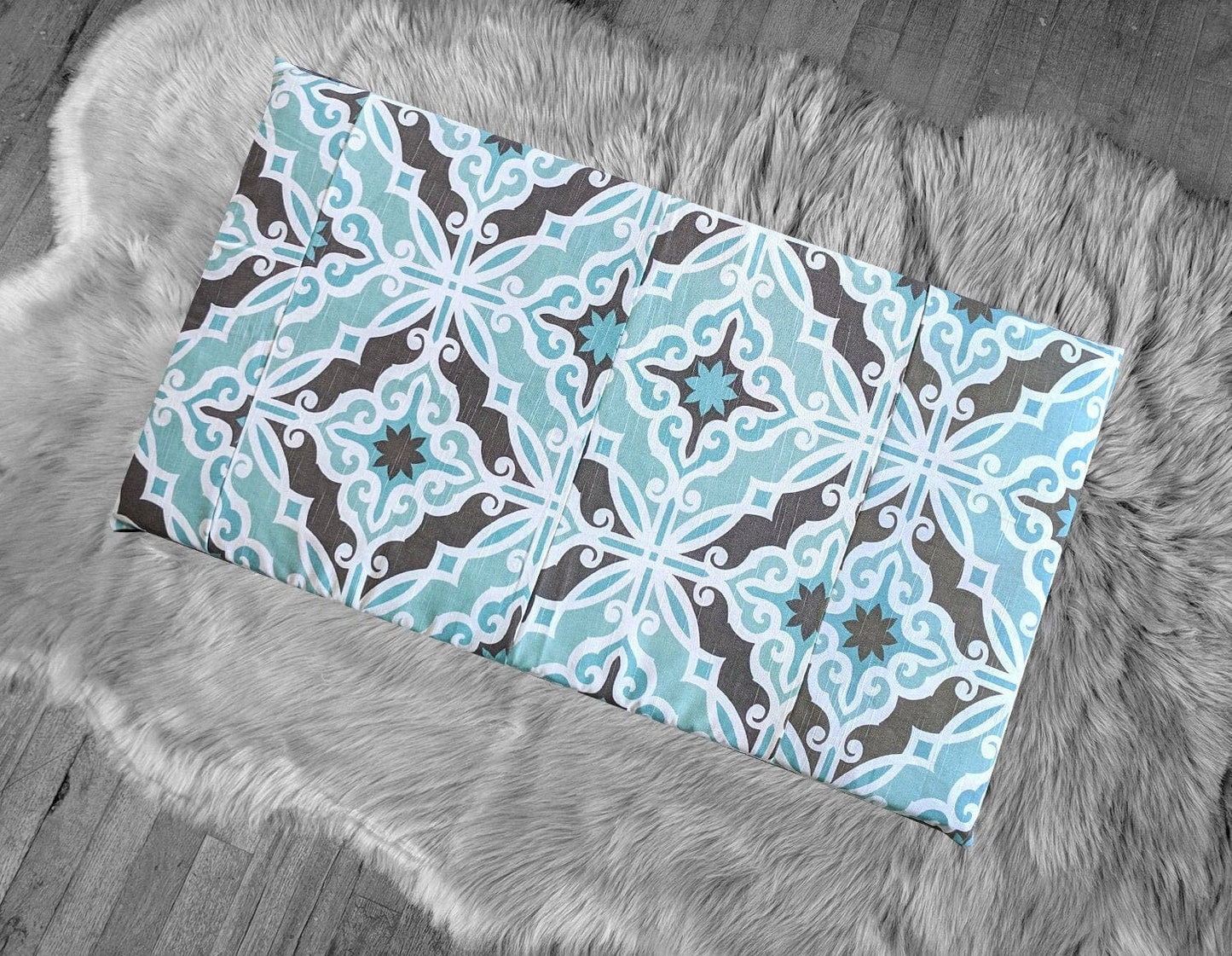 SALE IKEA Bankkamrat, Hemmahos, Stuva Bench Pad Cover Blue Brown Moroccan Print