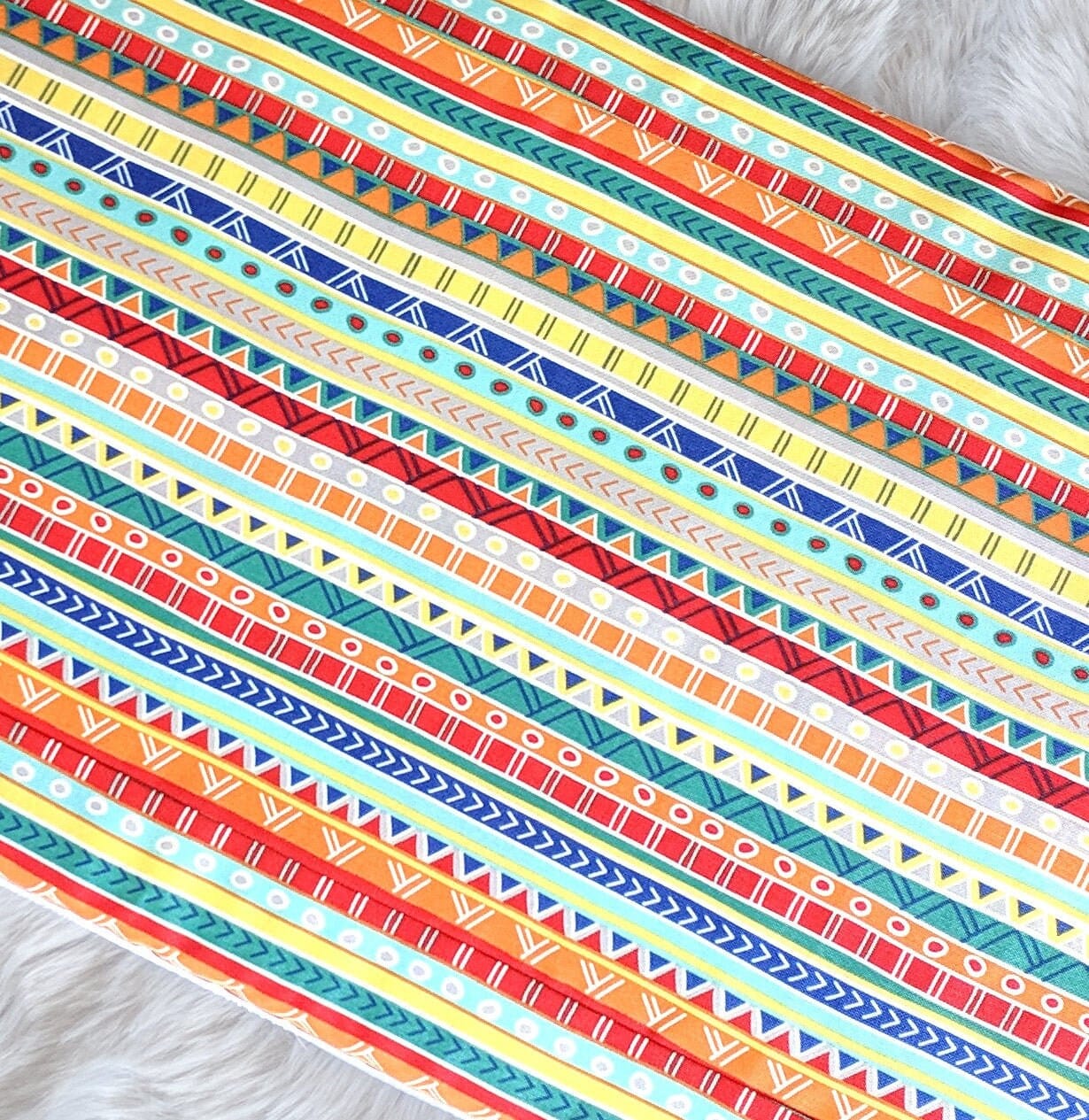 SALE IKEA Bankkamrat, Hemmahos, Stuva Bench Pad Cover  Colorful Fiesta Stripe